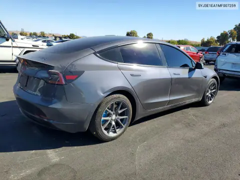 2021 Tesla Model 3 VIN 5YJ3E1EA1MF007259 фото 3