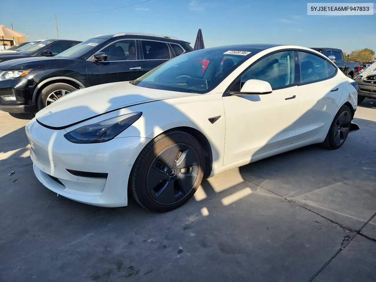 2021 Tesla Model 3 VIN 5YJ3E1EA6MF947833 фото 1