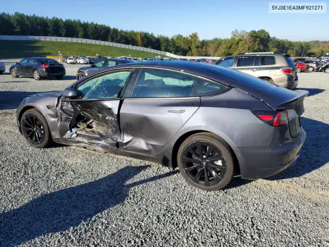 2021 Tesla Model 3 VIN 5YJ3E1EA3MF921271 фото 2