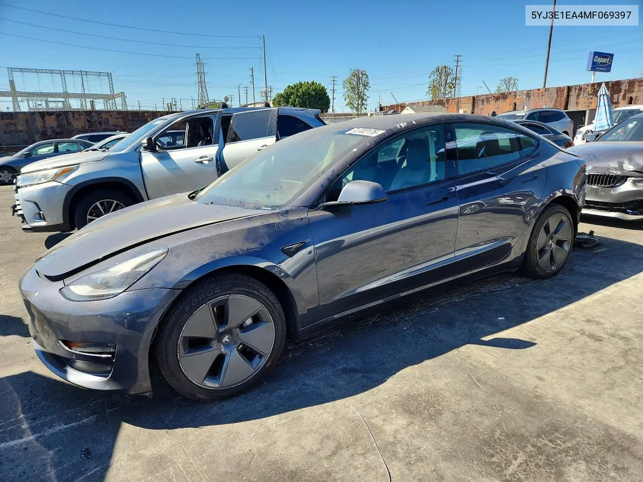 2021 Tesla Model 3 VIN 5YJ3E1EA4MF069397 фото 1
