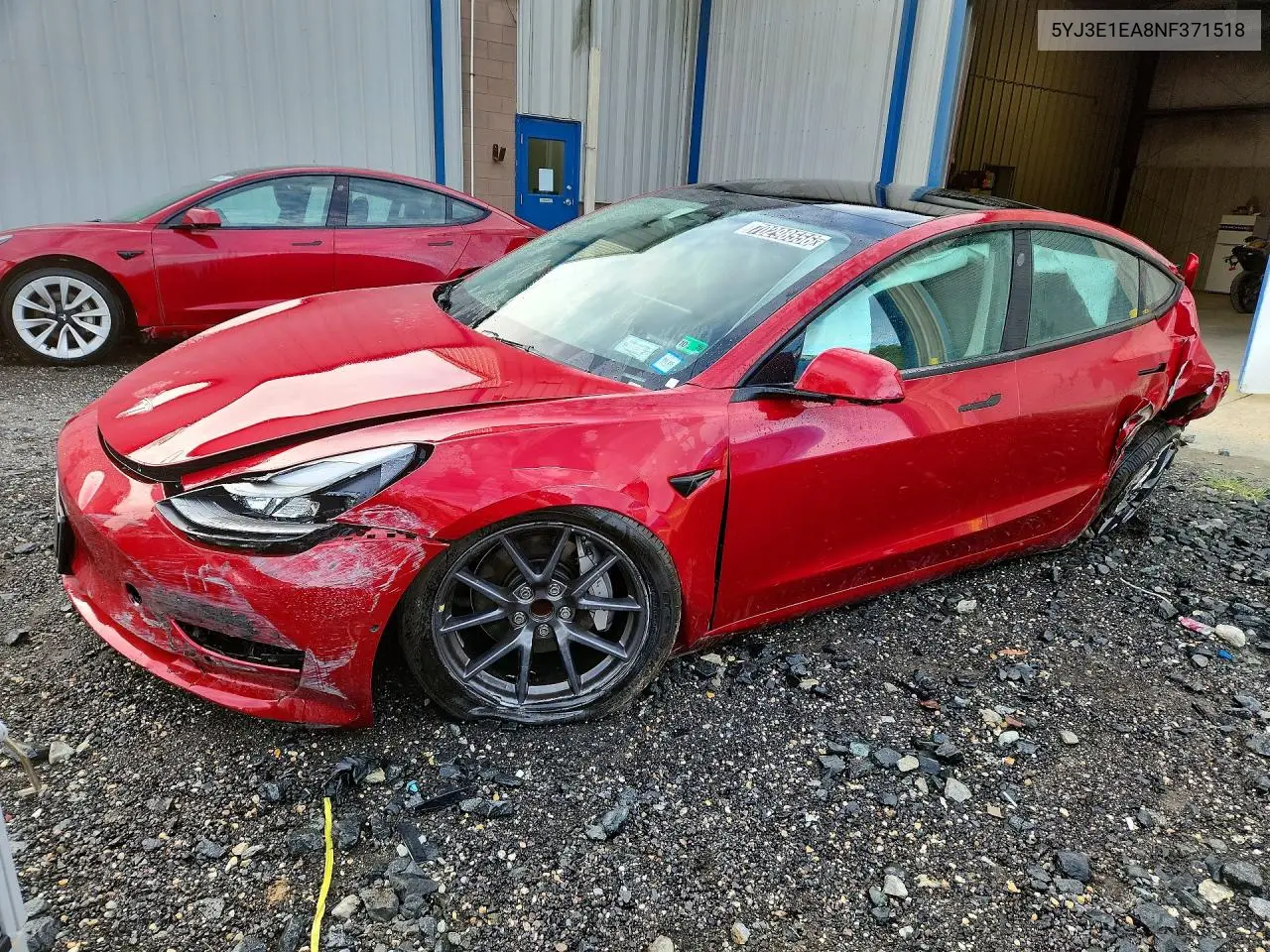 2022 Tesla Model 3 VIN 5YJ3E1EA8NF371518 фото 1