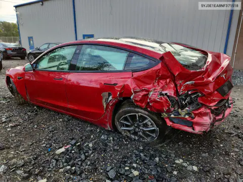2022 Tesla Model 3 VIN 5YJ3E1EA8NF371518 фото 2