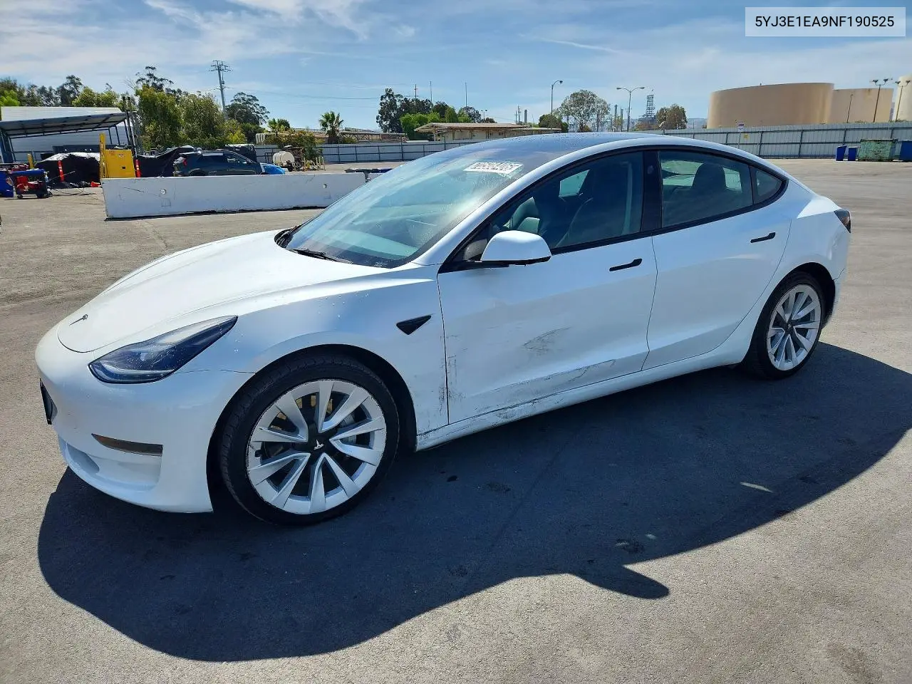 2022 Tesla Model 3 VIN 5YJ3E1EA9NF190525 фото 1