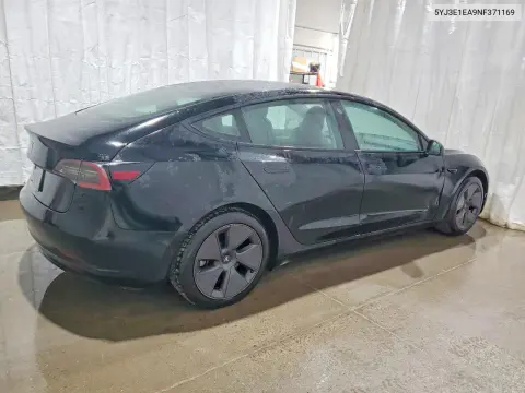 2022 Tesla Model 3 VIN 5YJ3E1EA9NF371169 фото 3