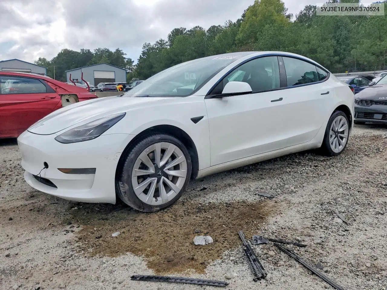 2022 Tesla Model 3 VIN 5YJ3E1EA9NF370524 фото 1