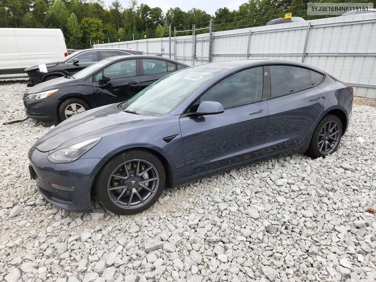 2022 Tesla Model 3 VIN 5YJ3E1EB4NF119161 фото 1