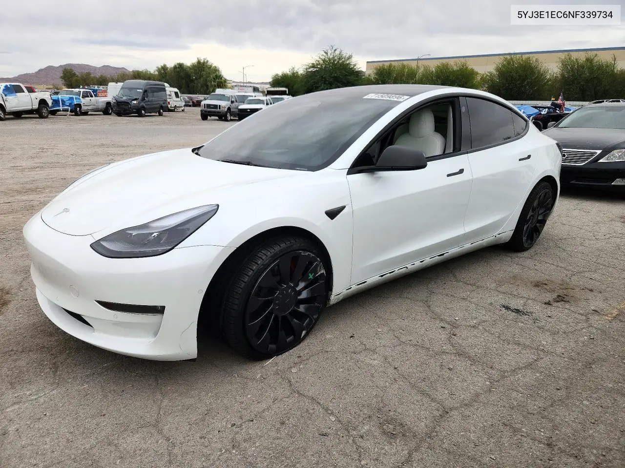 2022 Tesla Model 3 VIN 5YJ3E1EC6NF339734 фото 1