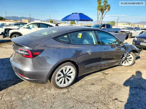 2022 Tesla Model 3 VIN 5YJ3E1EA5NF208373 фото 3