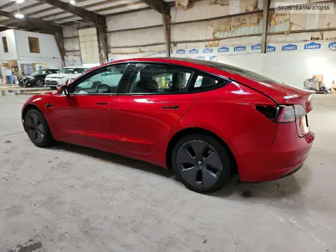 2022 Tesla Model 3 VIN 5YJ3E1EA1NF370355 фото 2