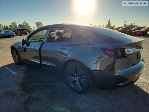 2022 Tesla Model 3 VIN 5YJ3E1EA4NF114341 фото 2
