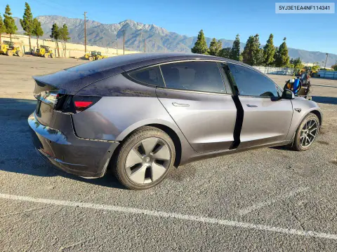 2022 Tesla Model 3 VIN 5YJ3E1EA4NF114341 фото 3