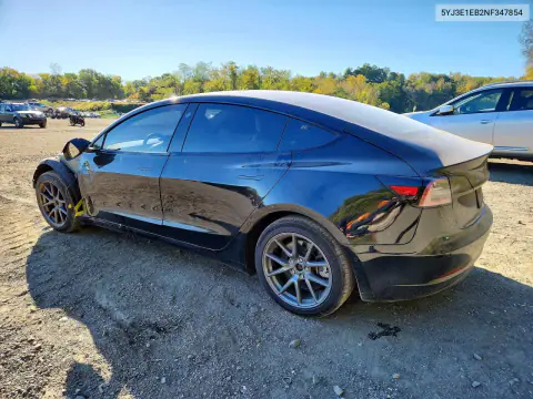 2022 Tesla Model 3 VIN 5YJ3E1EB2NF347854 фото 2