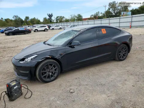 5YJ3E1EB3NF341318 — 2022 Tesla Model 3, Верхняя часть / Крыша, фото до ремонта
