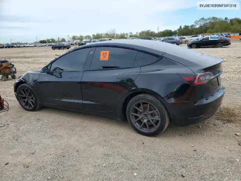 2022 Tesla Model 3 VIN 5YJ3E1EB3NF341318 фото 2