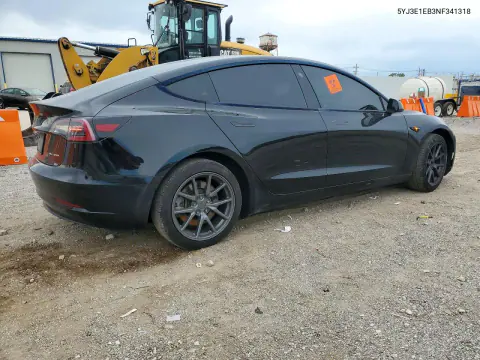 2022 Tesla Model 3 VIN 5YJ3E1EB3NF341318 фото 3