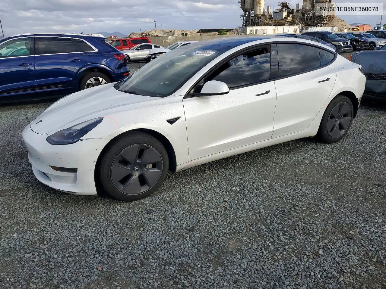 2022 Tesla Model 3 VIN 5YJ3E1EB5NF360078 фото 1