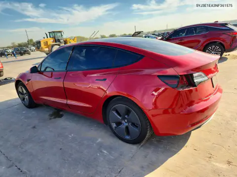 2022 Tesla Model 3 VIN 5YJ3E1EA3NF361575 фото 2
