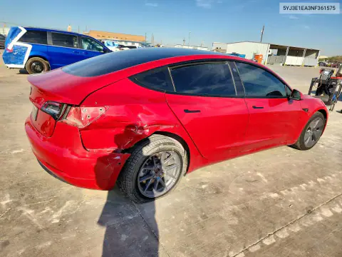 2022 Tesla Model 3 VIN 5YJ3E1EA3NF361575 фото 3