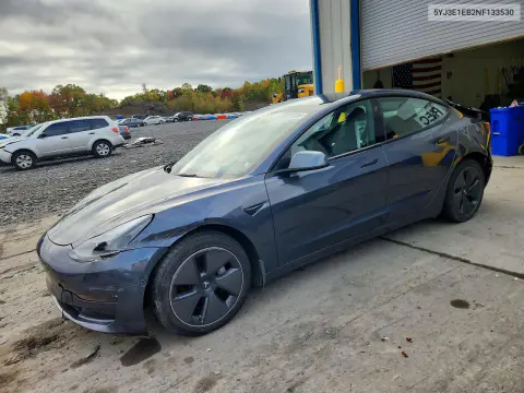 5YJ3E1EB2NF133530 — 2022 Tesla Model 3, Задняя часть, фото до ремонта
