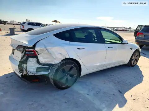 2022 Tesla Model 3 VIN 5YJ3E1EB0NF356889 фото 3