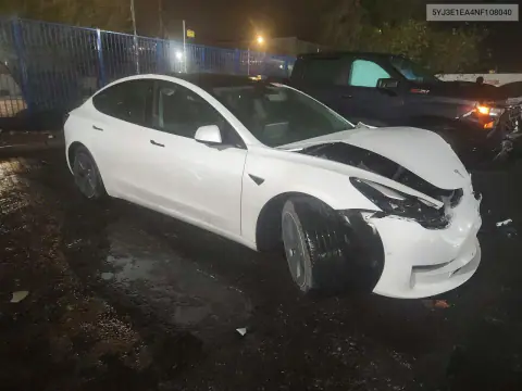 2022 Tesla Model 3 VIN 5YJ3E1EA4NF108040 фото 4