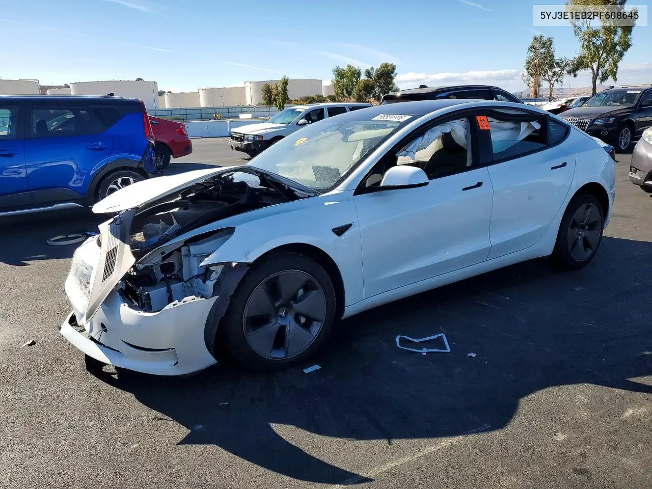 2023 Tesla Model 3 VIN 5YJ3E1EB2PF608645 фото 1