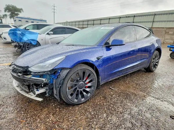 5YJ3E1EC3PF552143 — 2023 Tesla Model 3, Передняя часть (Front End), фото до ремонта