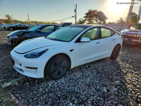 5YJ3E1EAXPF396214 — 2023 Tesla Model 3, Задняя часть, фото до ремонта