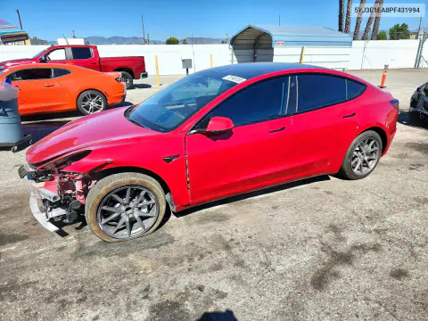 5YJ3E1EA8PF431994 — 2023 Tesla Model 3, Передняя часть, фото до ремонта