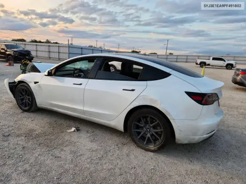 2023 Tesla Model 3 VIN 5YJ3E1EA9PF491802 фото 2