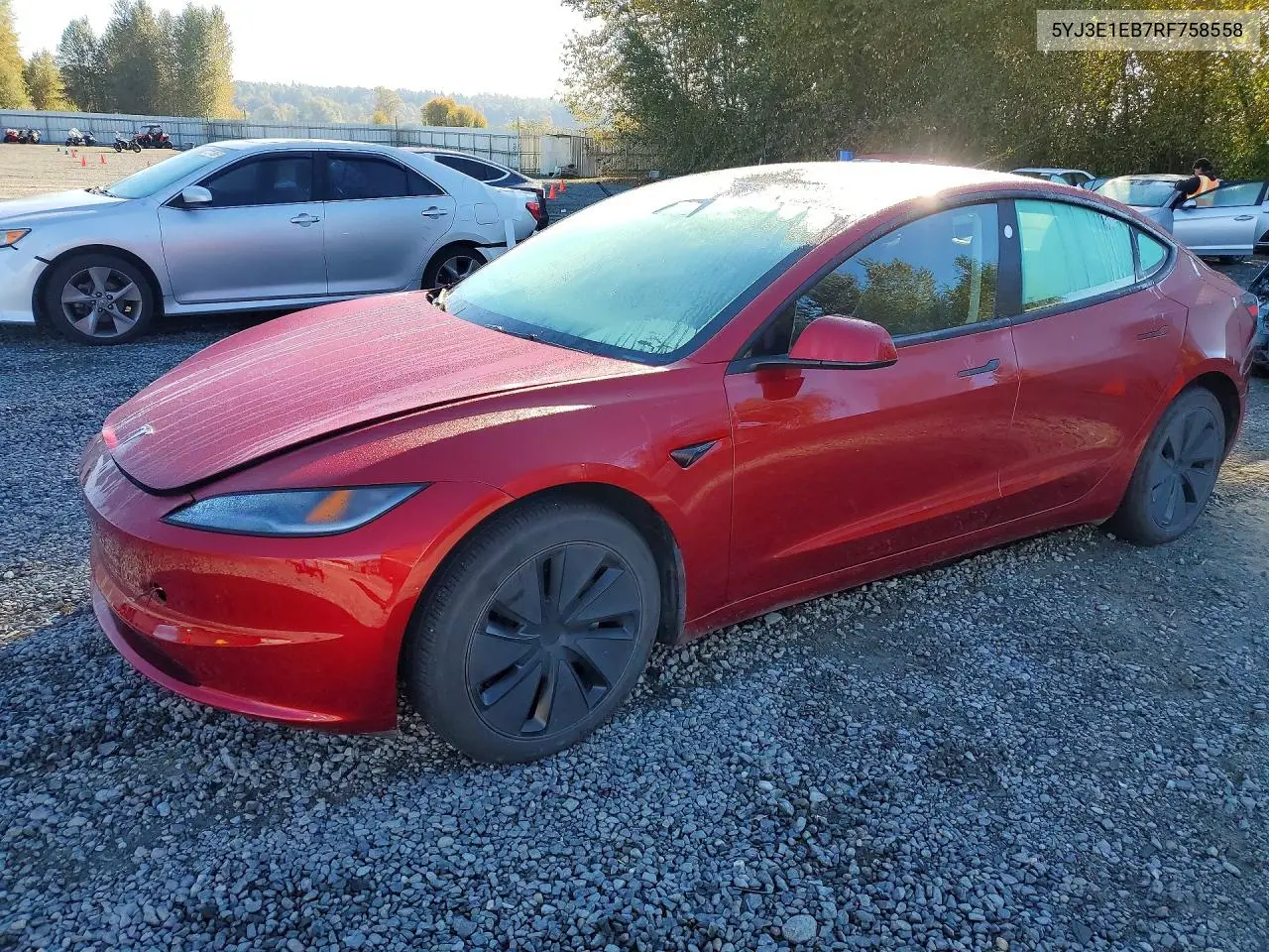 2024 Tesla Model 3 VIN 5YJ3E1EB7RF758558 фото 1