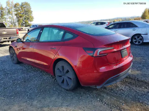 2024 Tesla Model 3 VIN 5YJ3E1EB7RF758558 фото 2