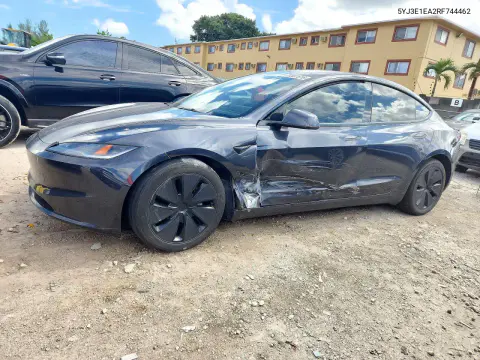 5YJ3E1EA2RF744462 — 2024 Tesla Model 3, Сторона, фото до ремонта