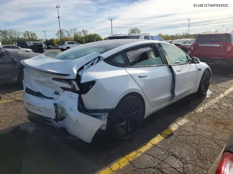 2025 Tesla Model 3 VIN 5YJ3E1ET6SF033922 фото 3