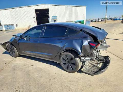 2025 Tesla Model 3 VIN 5YJ3E1EA1SF042221 фото 2