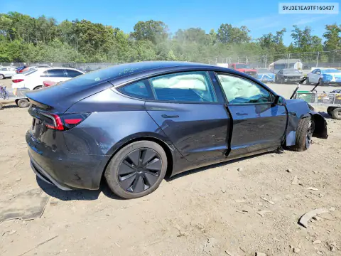 2026 Tesla Model 3 VIN 5YJ3E1EA9TF160437 фото 3