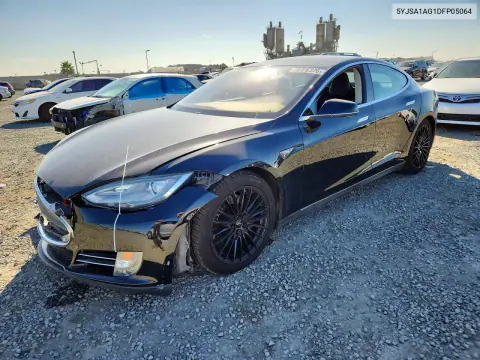 5YJSA1AG1DFP05064 — 2013 Tesla Model S, Передняя часть, фото до ремонта