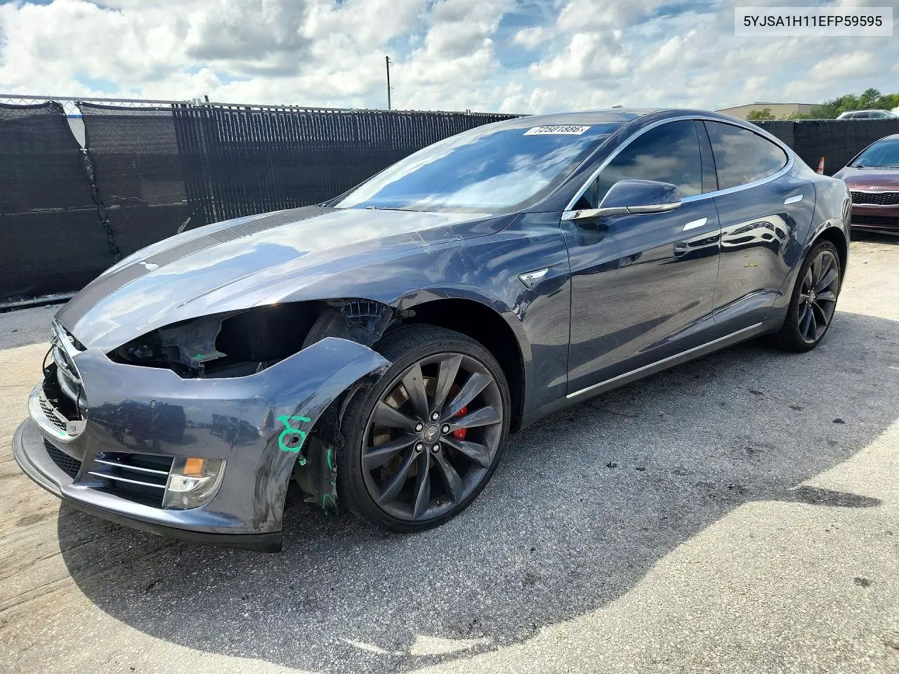 2014 Tesla Model S VIN 5YJSA1H11EFP59595 фото 1
