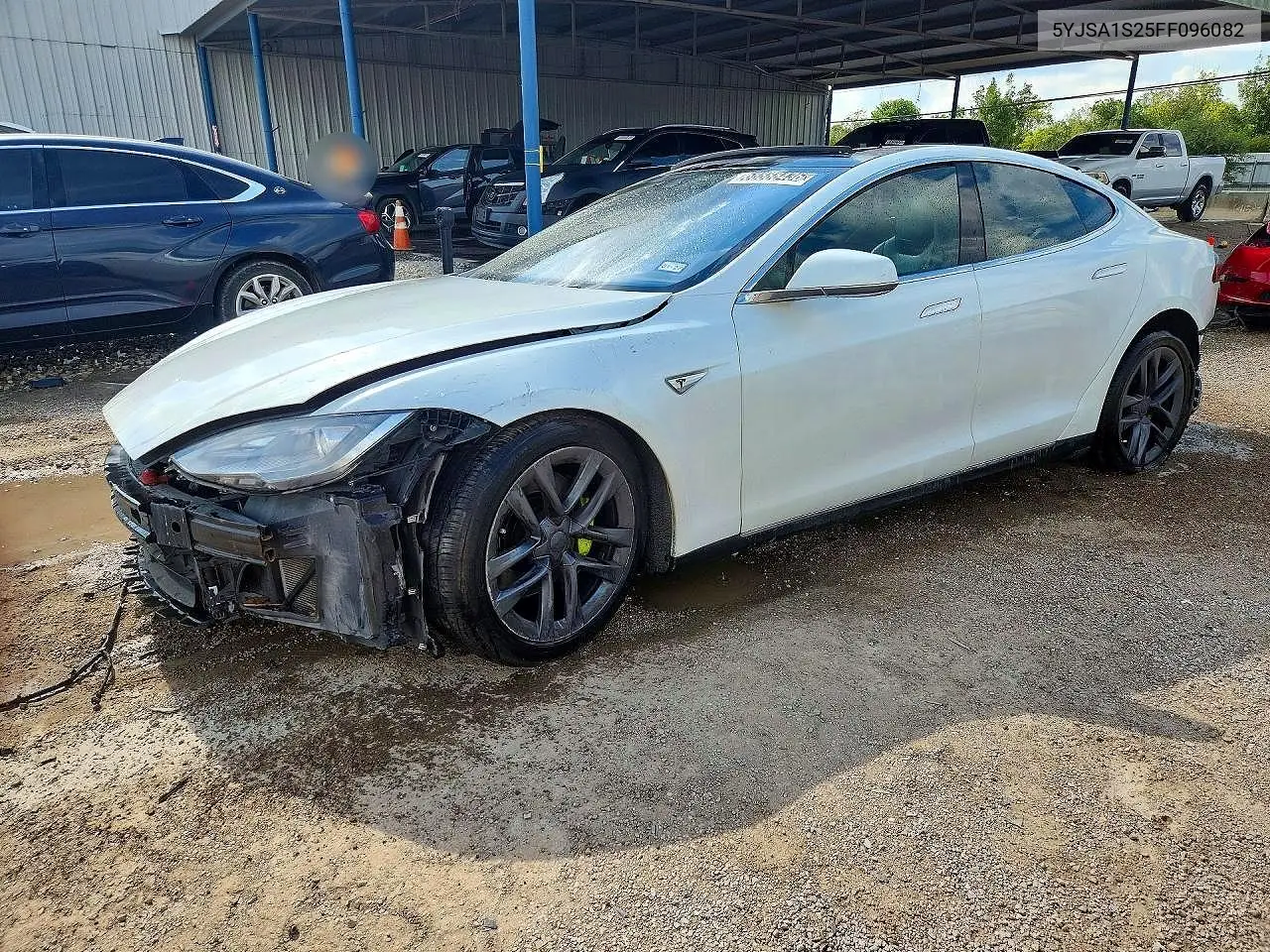 5YJSA1S25FF096082 Tesla Model S 2015 — повреждение Передняя часть, фото до ремонта