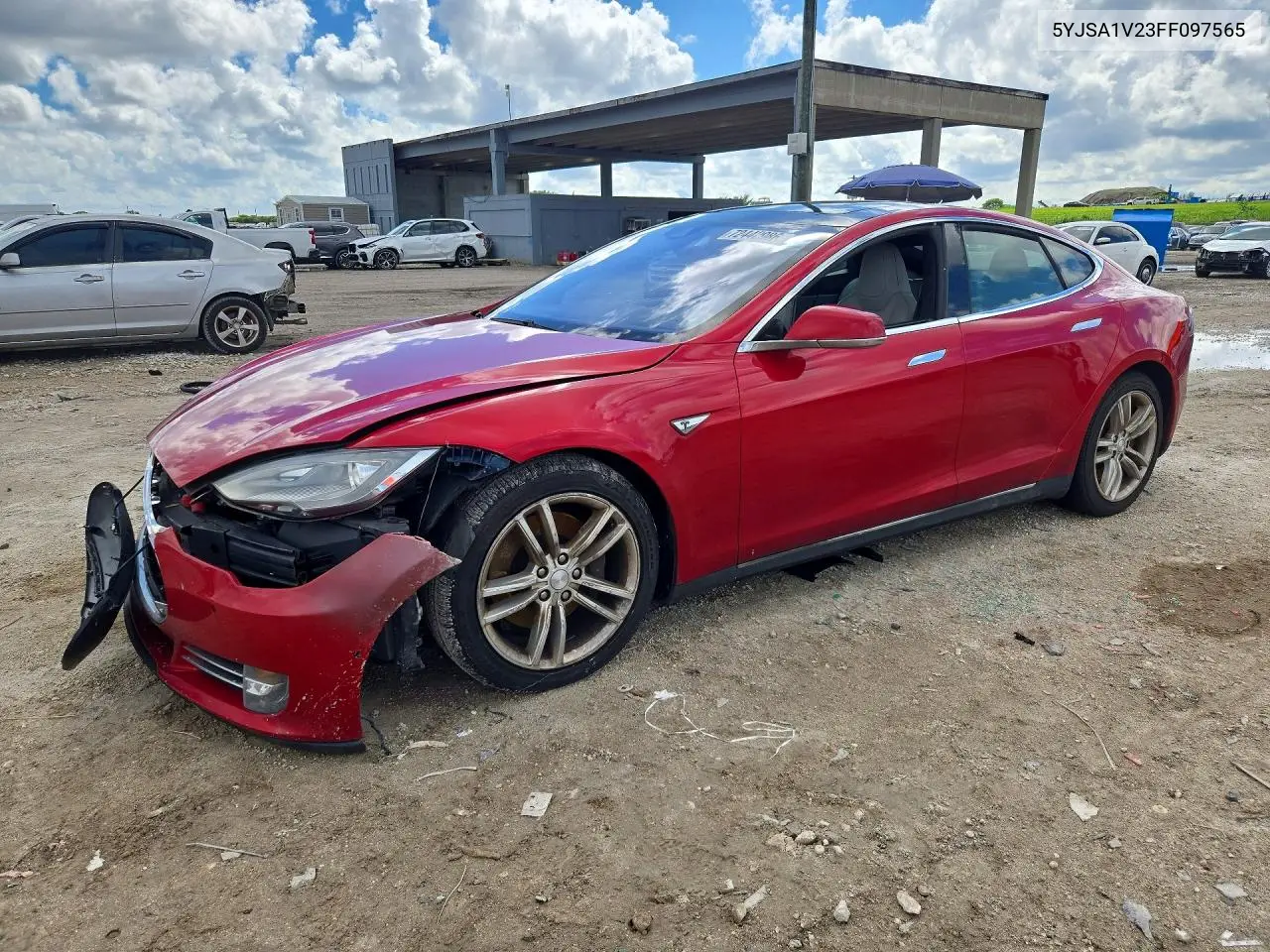 2015 Tesla Model S 90D VIN 5YJSA1V23FF097565 фото 1
