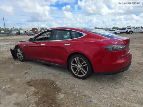 2015 Tesla Model S 90D VIN 5YJSA1V23FF097565 фото 2