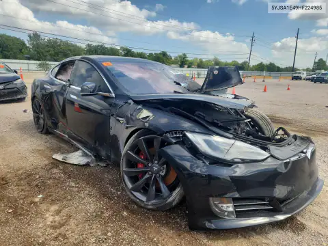 5YJSA1E49HF224985 — 2017 Tesla Model S, фото 4 с аукциона Copart 15.10.2026, Пожар