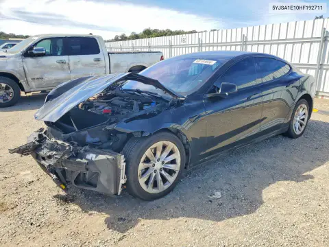 5YJSA1E10HF192711 — 2017 Tesla Model S, Передняя часть, фото до ремонта