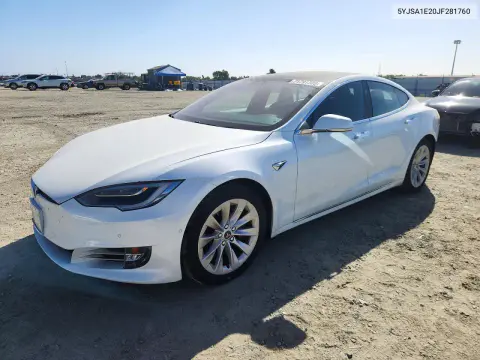 5YJSA1E20JF281760 — 2018 Tesla Model S, Задняя часть, фото до ремонта