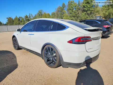 5YJXCBE23GF021206 — 2016 Tesla Model X, фото 2 с аукциона Copart, Задняя часть