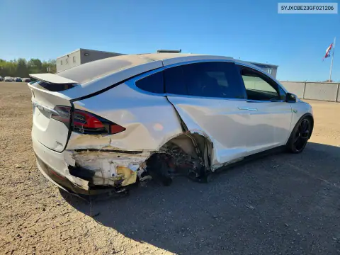5YJXCBE23GF021206 — 2016 Tesla Model X, фото 3 с аукциона Copart, Задняя часть