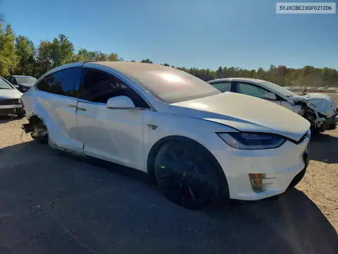 5YJXCBE23GF021206 — 2016 Tesla Model X, фото 4 с аукциона Copart, Задняя часть