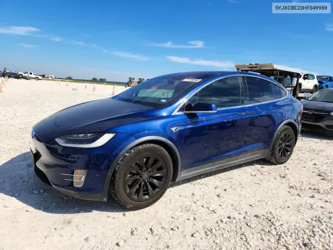 5YJXCBE23HF049959 — 2017 Tesla Model X, Задняя часть, фото до ремонта