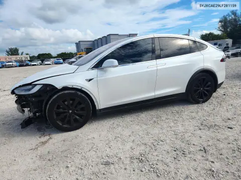 5YJXCAE29LF281159 — 2020 Tesla Model X, Передняя часть, фото до ремонта