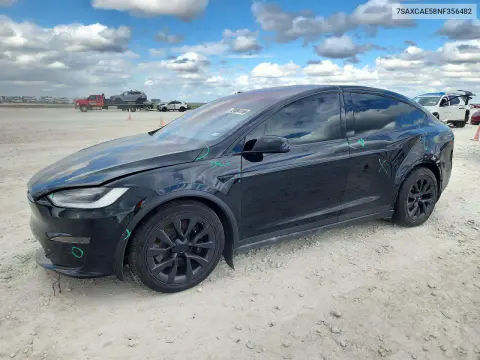 7SAXCAE58NF356482 — 2022 Tesla Model X, Передняя часть, фото до ремонта